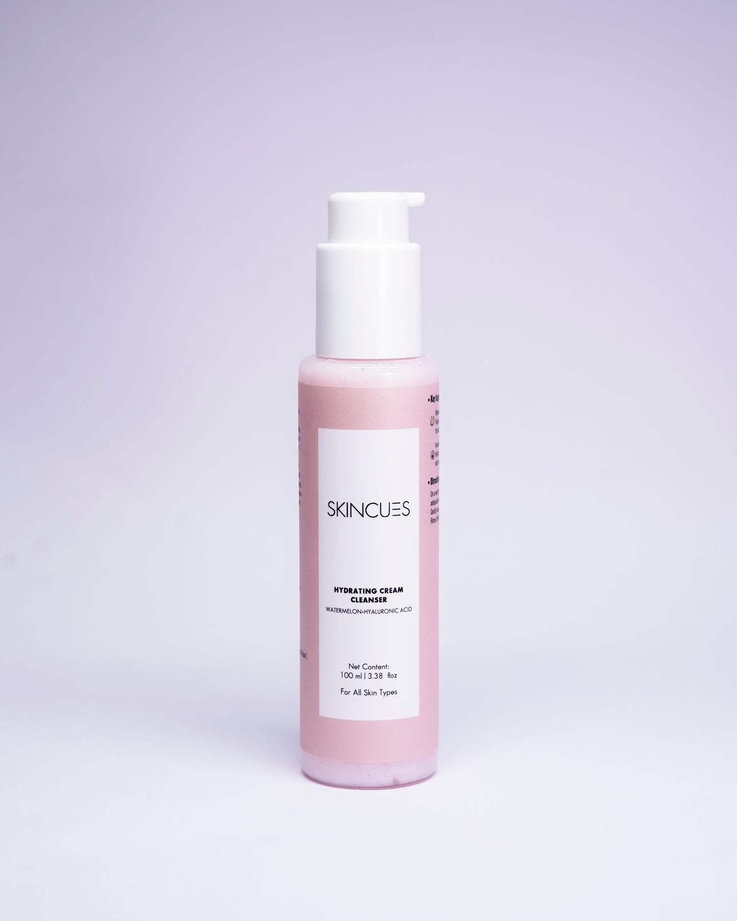 Skincues Hydrating Cream Cleanser For All Skin Types | 100 ML | Enriched with Watermelon extracts & Hyaluronic Acid | Cream to Face Cleanser For Glowing & Refreshing Skin