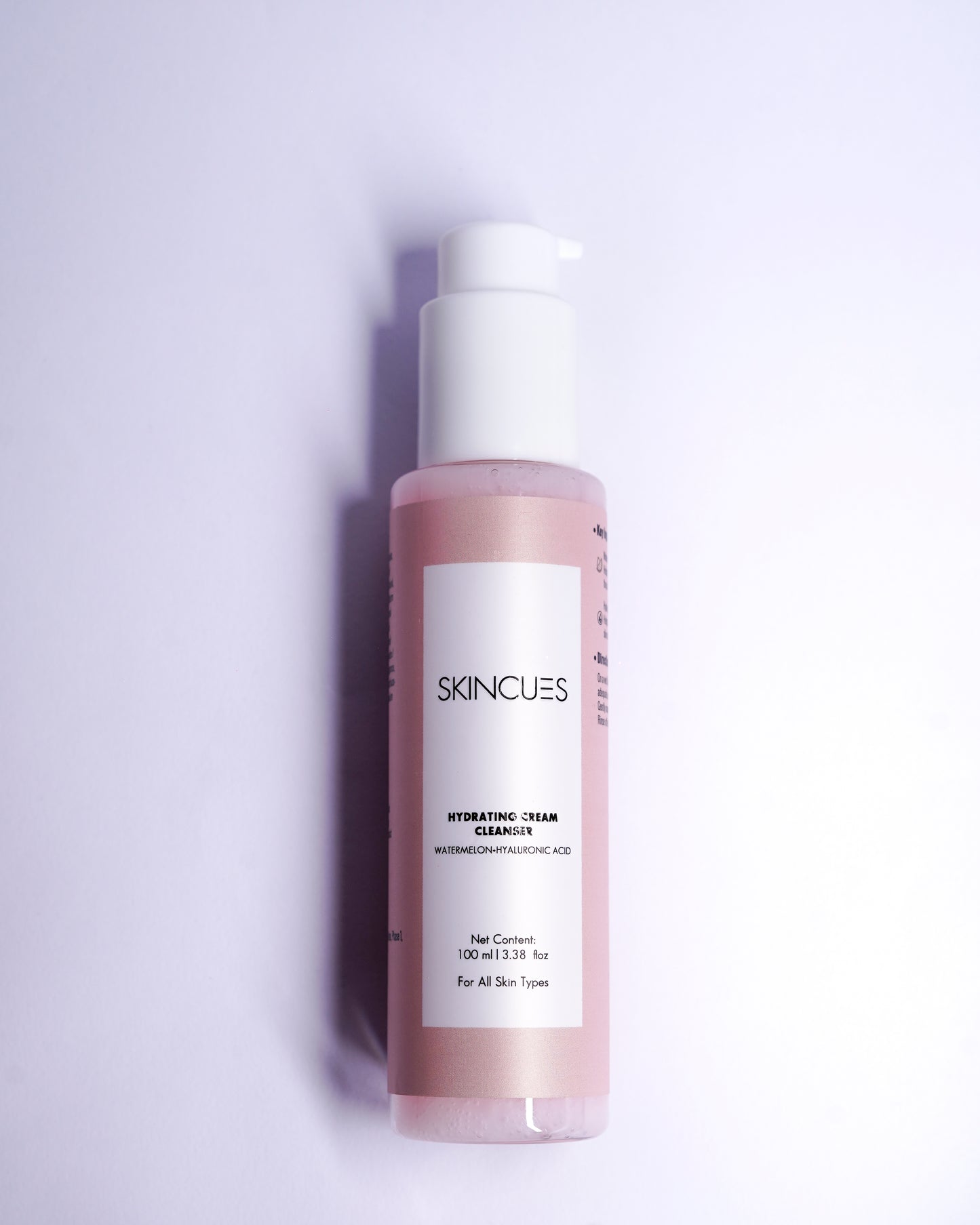 Skincues Hydrating Cream Cleanser For All Skin Types | 100 ML | Enriched with Watermelon extracts & Hyaluronic Acid | Cream to Face Cleanser For Glowing & Refreshing Skin