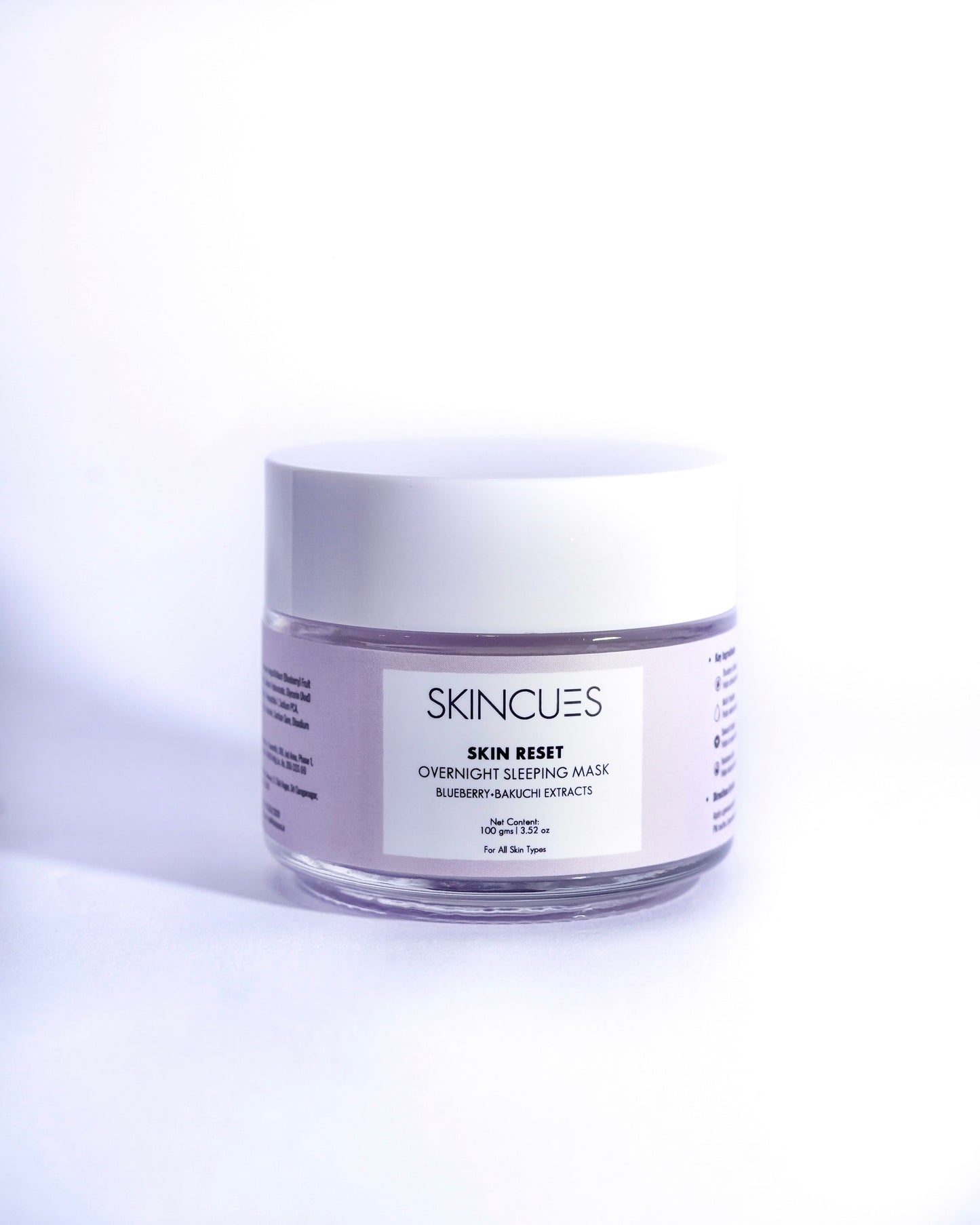 Skincues Skin Reset Overnight Sleeping Mask |100 gms | Blueberry Bakuchi Extracts | Night Cream for glowing skin & Nourishing face | For All Skin Types