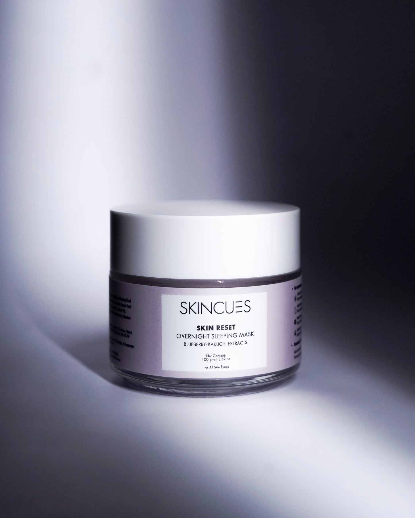 Skincues Skin Reset Overnight Sleeping Mask |100 gms | Blueberry Bakuchi Extracts | Night Cream for glowing skin & Nourishing face | For All Skin Types