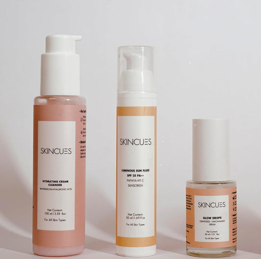 The Morning Routine | Set of 3| Face Cleanser| Sunscreen| Serum For All Skin Types
