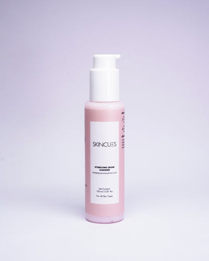 Skincues Hydrating Cream Cleanser For All Skin Types | 100 ML | Enriched with Watermelon extracts & Hyaluronic Acid | Cream to Face Cleanser For Glowing & Refreshing Skin