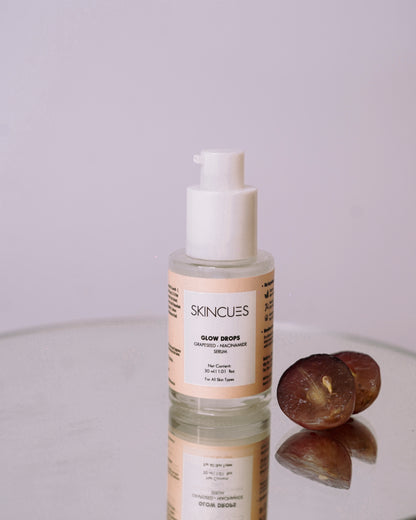 Skincues Glow Drops Grapeseed Niacinamide Face Serum for Men and Women
