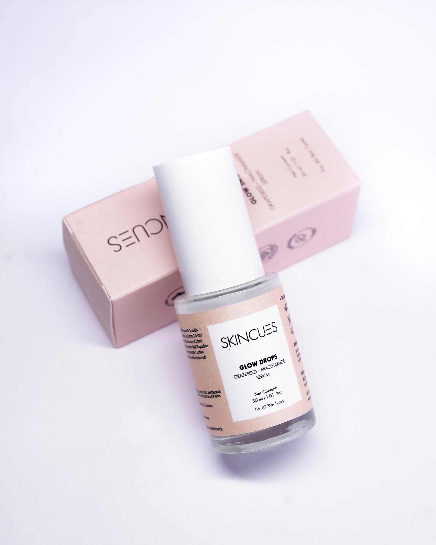 Skincues Glow Drops Grapeseed Niacinamide Face Serum for Men and Women